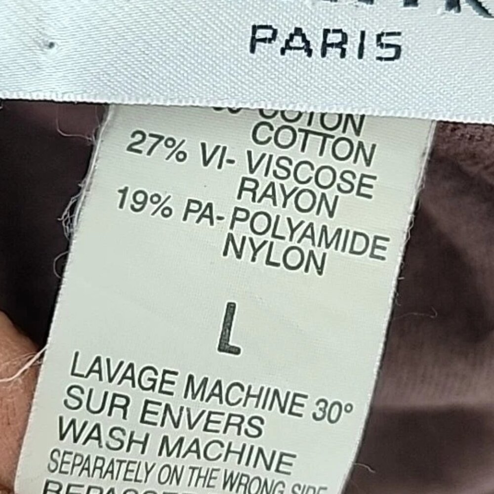 Vtg Sonia Rykiel brown velour snap front jacket shoulder pads Size L - Picture 6 of 6